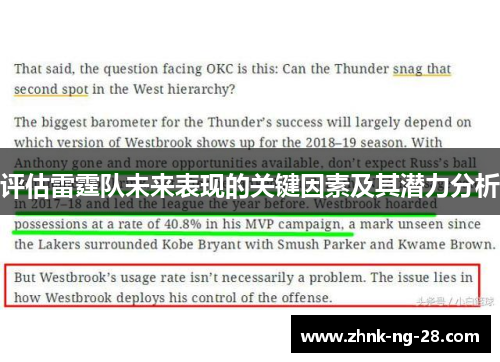评估雷霆队未来表现的关键因素及其潜力分析 评估雷霆队未来表现的关键因素及其潜力分析